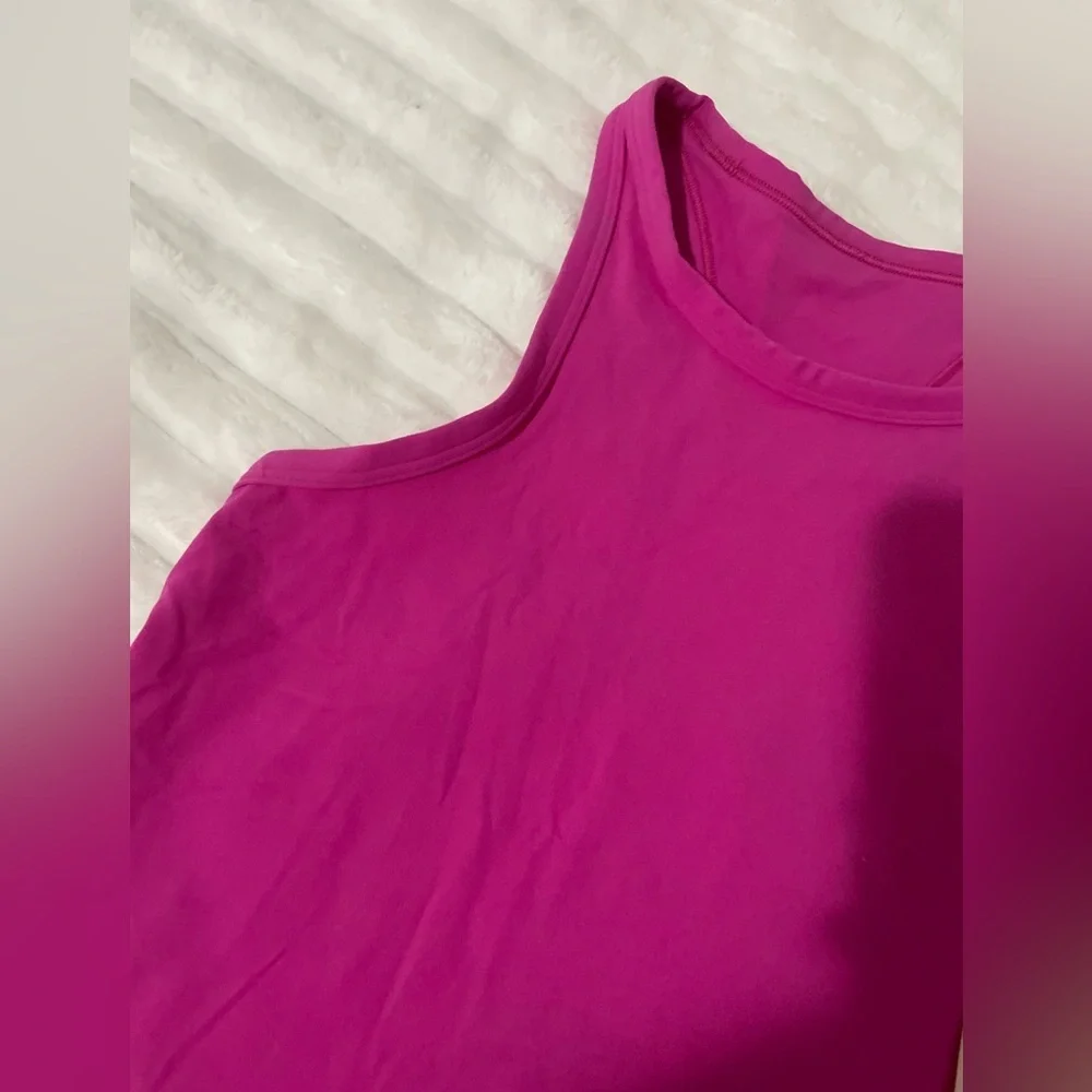Lululemon Women's Fuchsia Racerback Tank Top - Unbranded